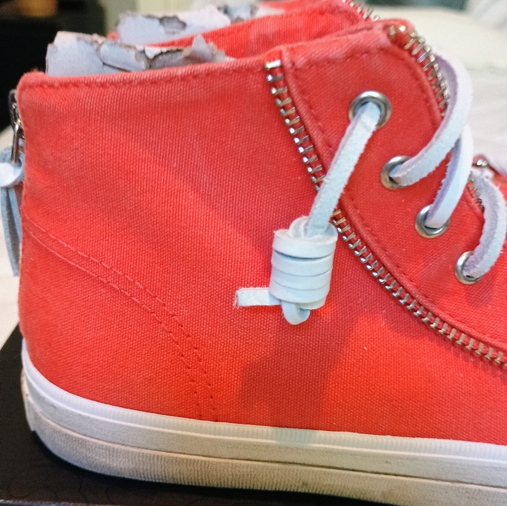 Sperry x Rebecca Minkoff Canvas High Top Sneakers 6.5 NIB Zip Detail Streetwear - Picture 5 of 16